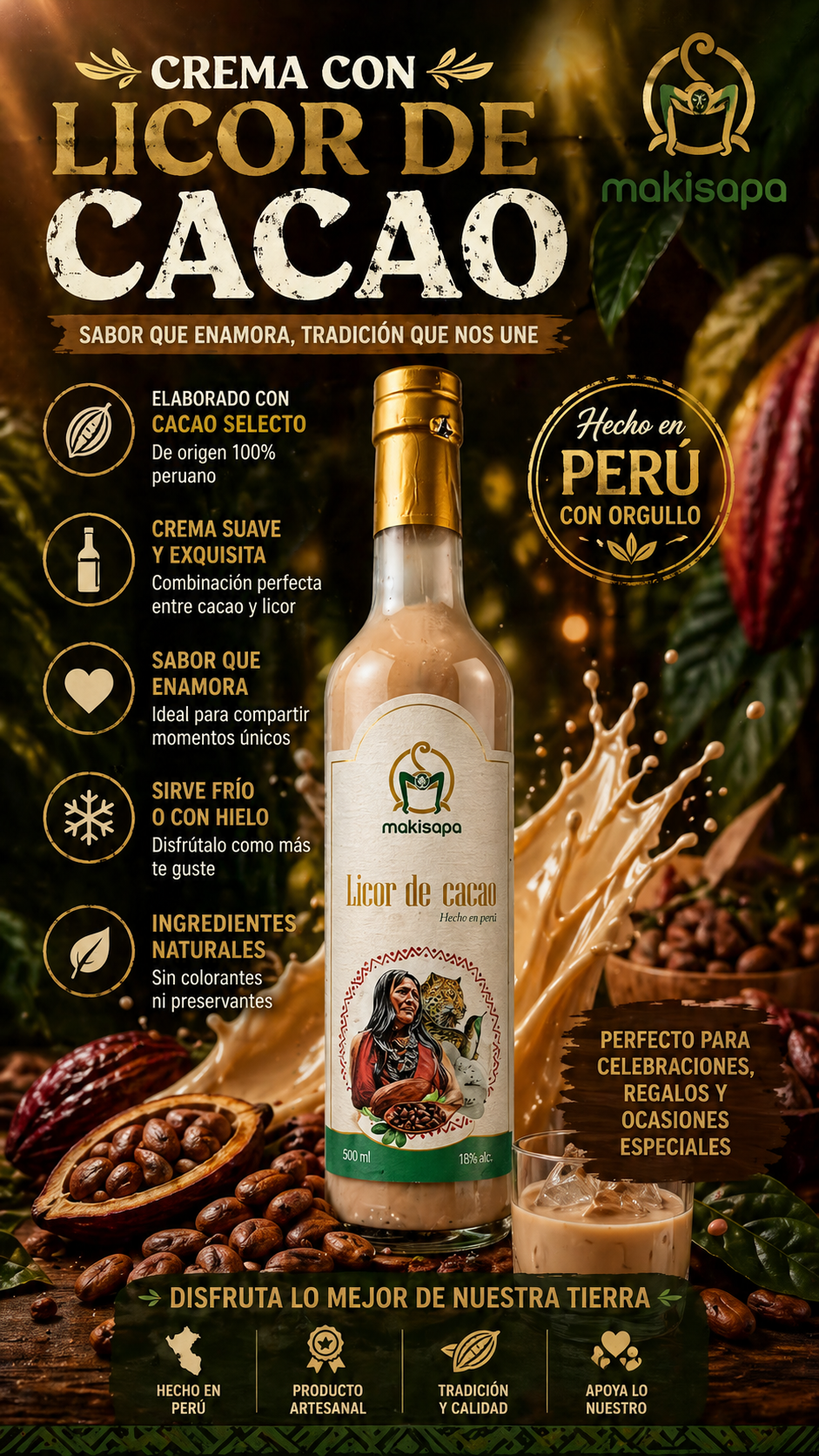CREMA CON LICOR DE CACAO